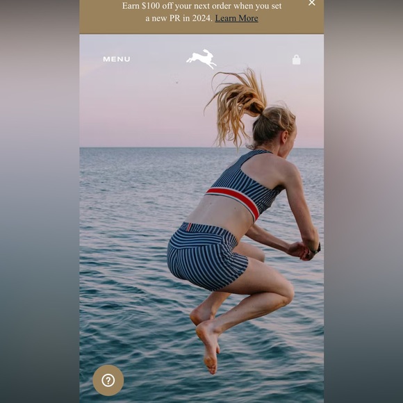 Tracksmith Reversible Cannonball Run Bra in Slate Grey, XS - Picture 11 of 12